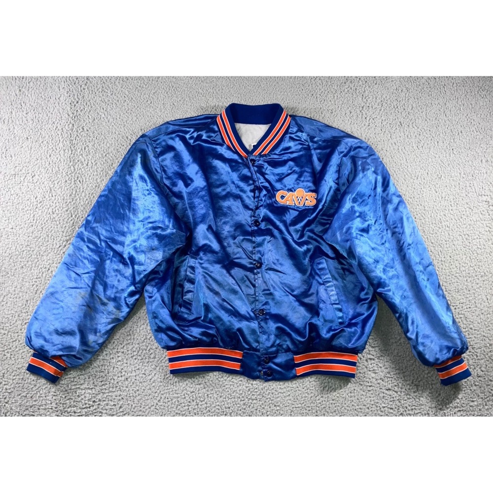 Vintage Swingster Cleveland Cavaliers Jacket Men XL Satin Varsity Bomber 80s 90s